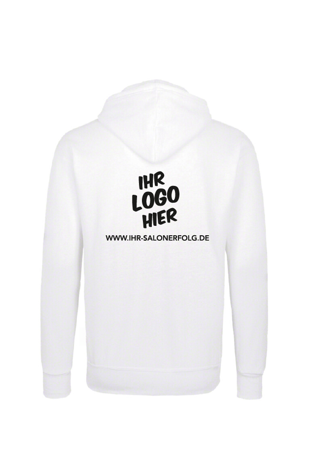 Ihr Salonlogo auf dem Rücken des Hoodys