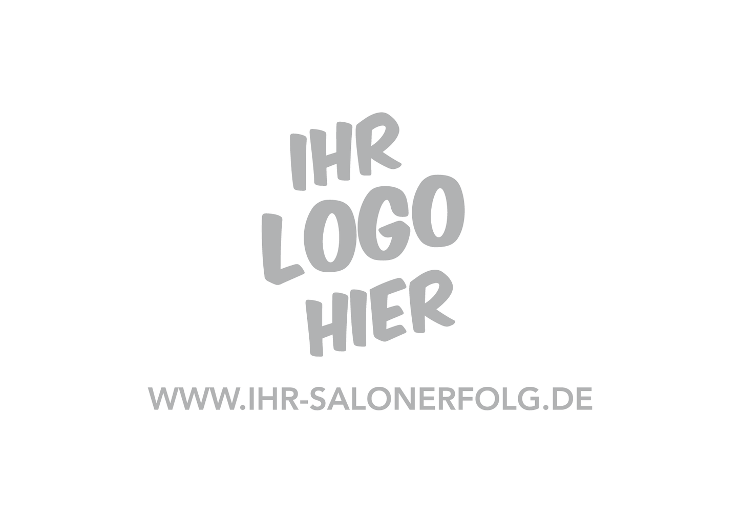 Ihr Salonlogo als silberne Klebebuchstaben