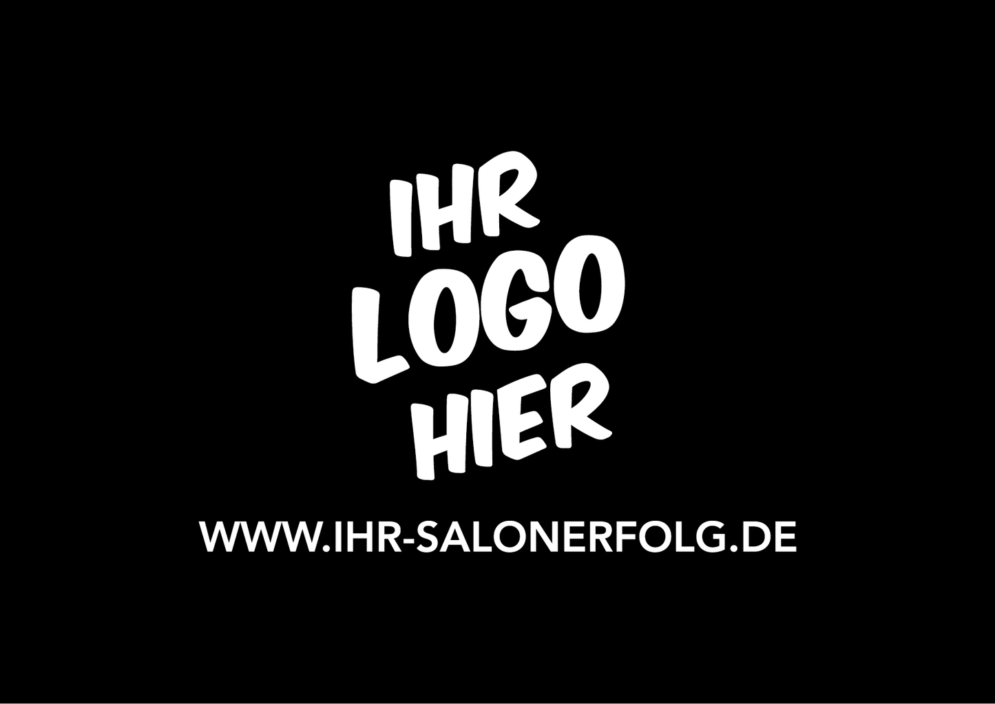 Ihr Salonlogo als weiße Klebebuchstaben