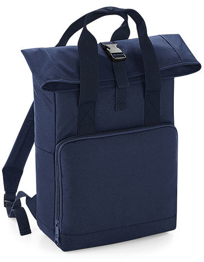blauer Rolltop-Rucksack