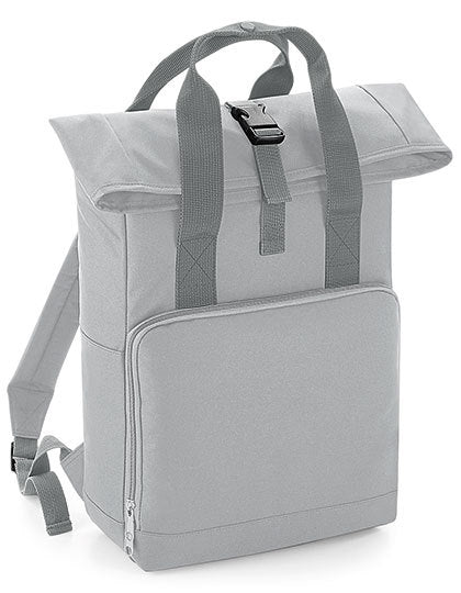hellgrauer Rolltop-Rucksack