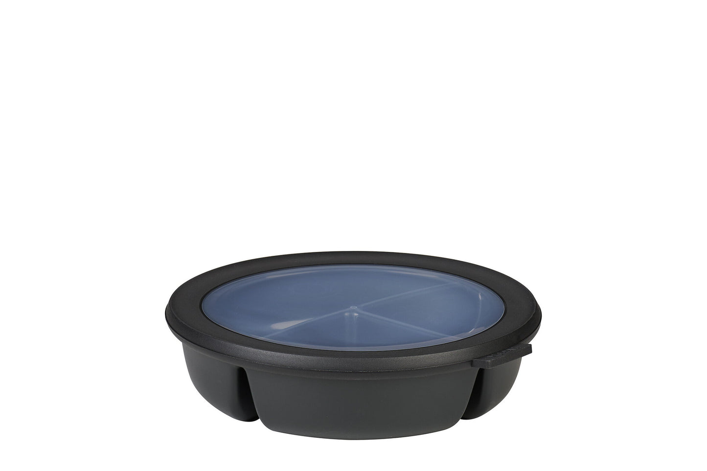 schwarze Bento-Bowl mit 3 Fächern