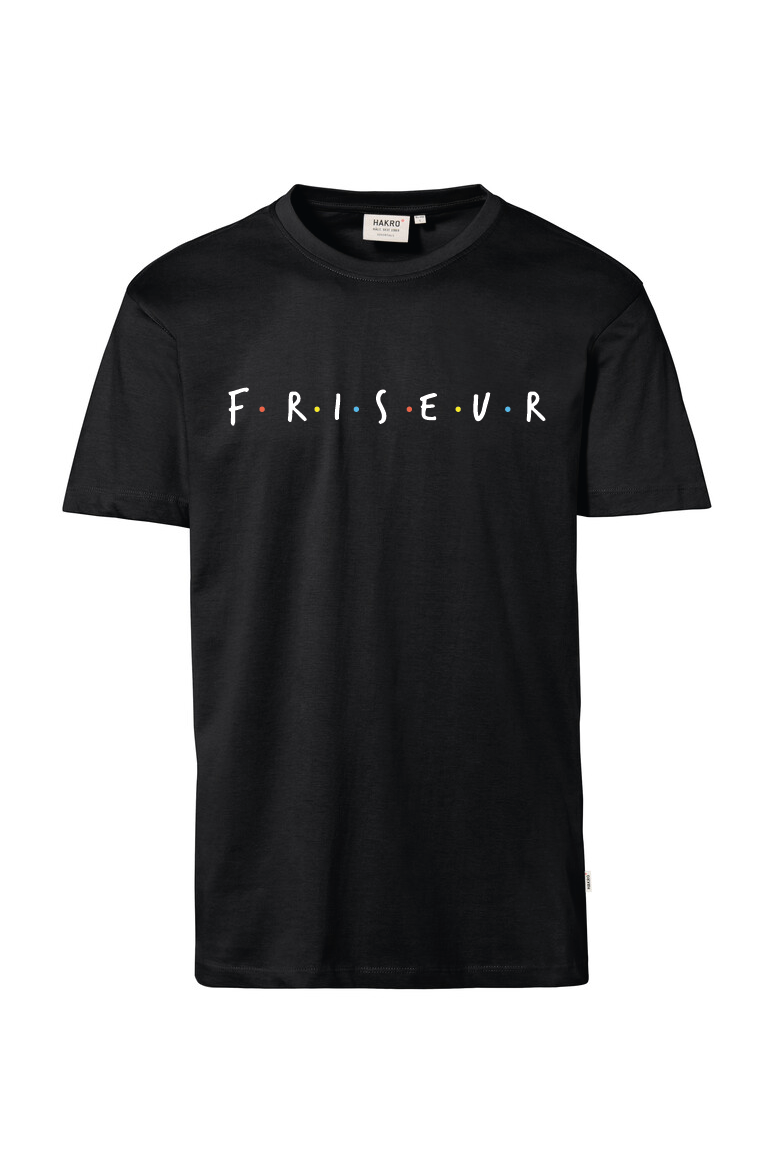Schwarzes T-Shirt mit Aufdruck "F.R..I.S.E.U.R"