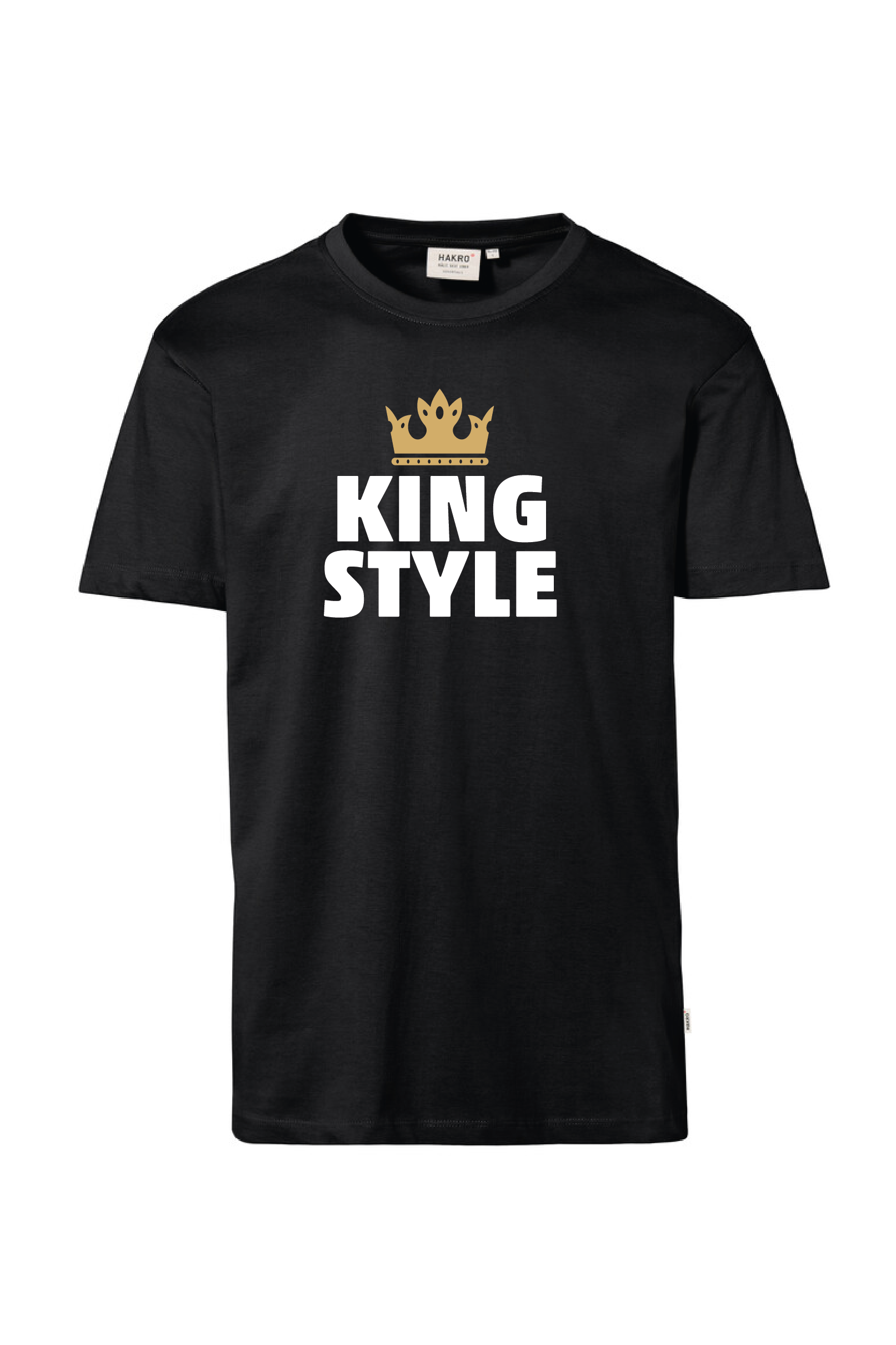Schwarzes T-Shirt mit Aufdruck "King Style"