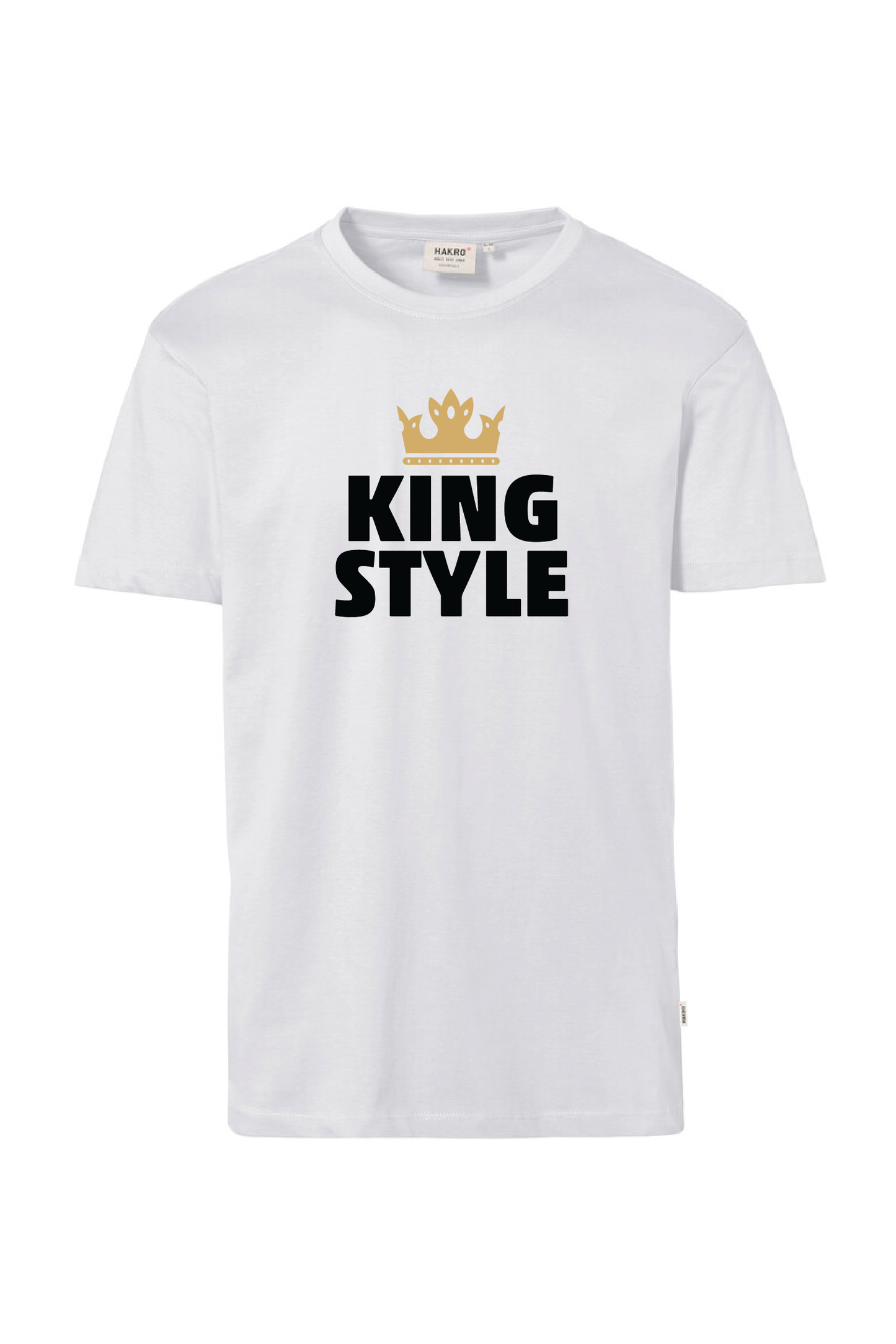 Weißes T-Shirt mit Aufdruck "King Style"