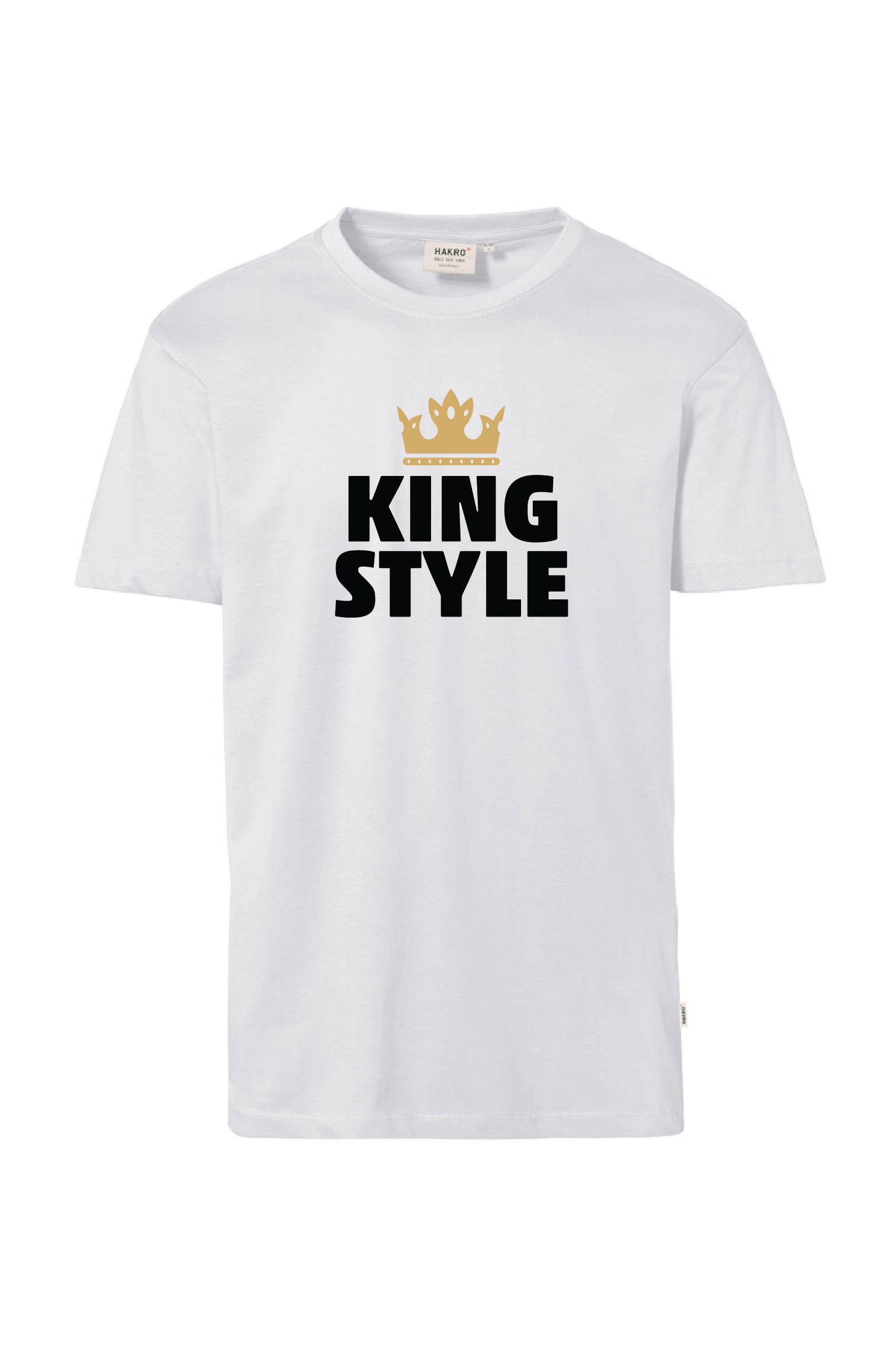 Weißes T-Shirt mit Aufdruck "King Style"