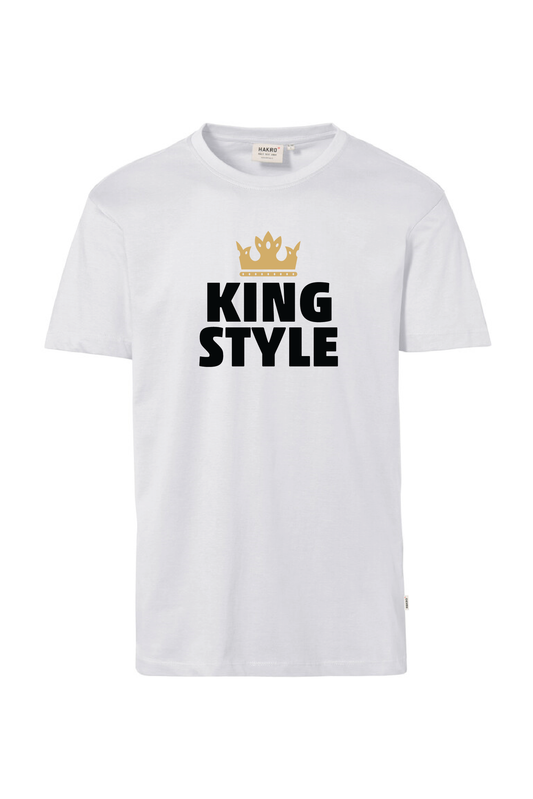 Weißes T-Shirt mit Aufdruck "King Style"