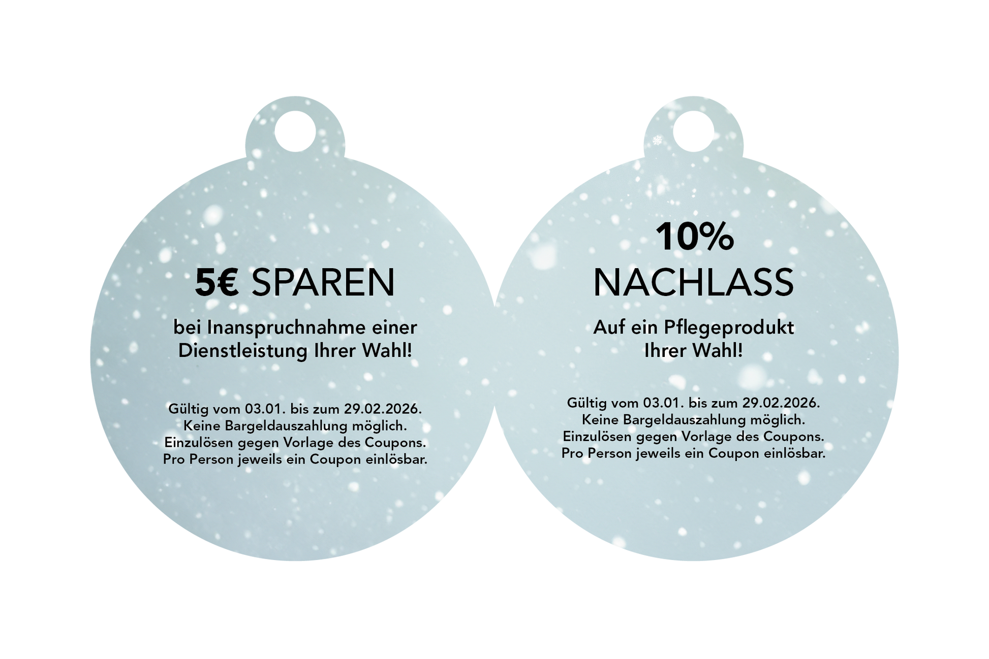 Innenseiten: Weihnachts-Coupon-Kugeln mit Individualisierbarem Gutschein