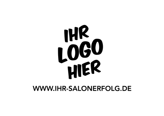 Ihr Salonlogo als schwarze Klebebuchstaben