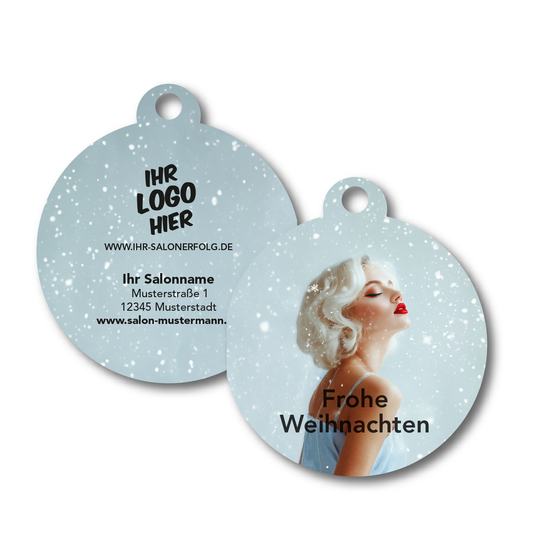 Weihnachts-Coupon-Kugeln mit Individualisierbarem Gutschein