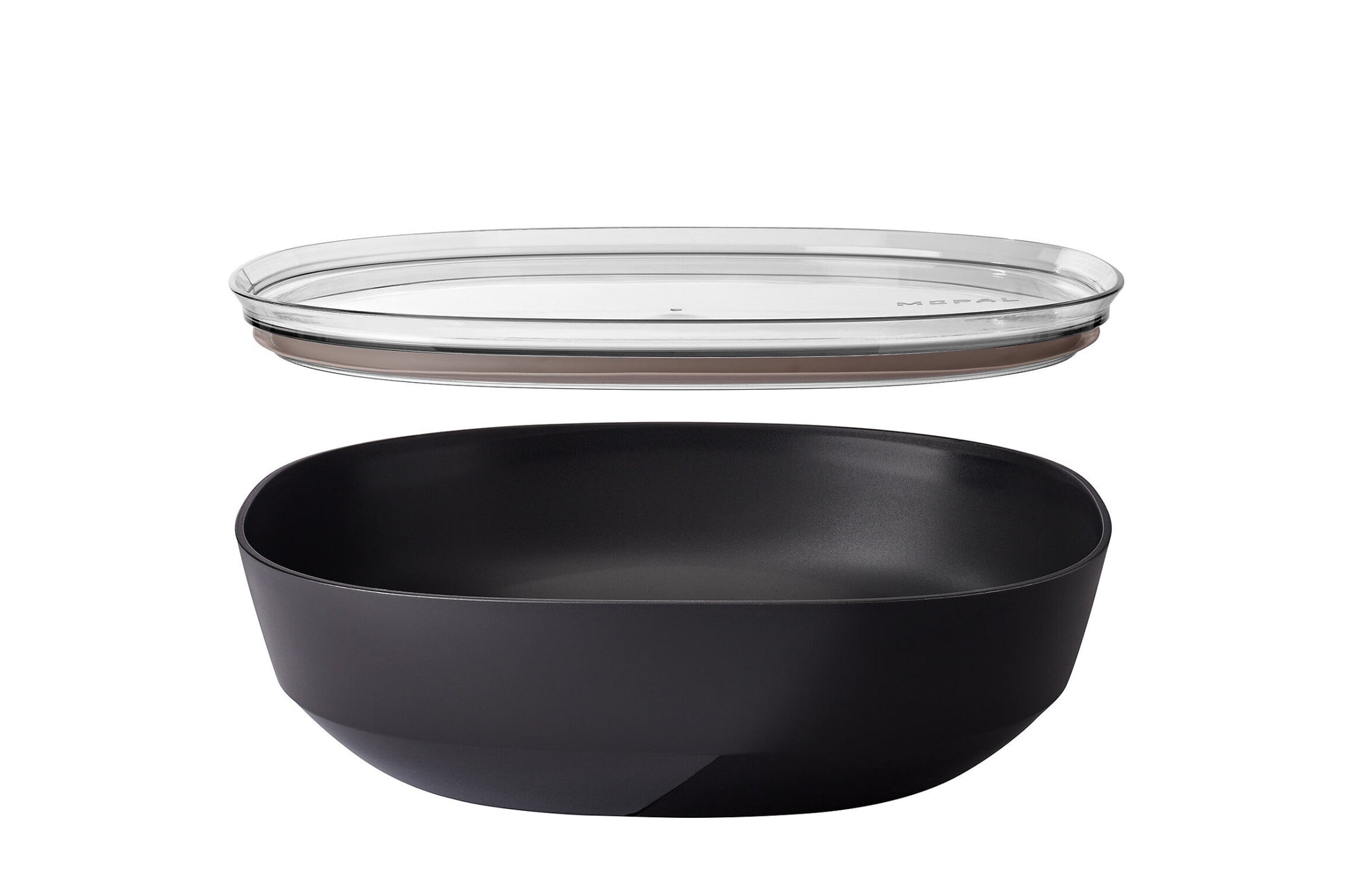 Servierschale Silueta in schwarz mit durchsichtigem Deckel