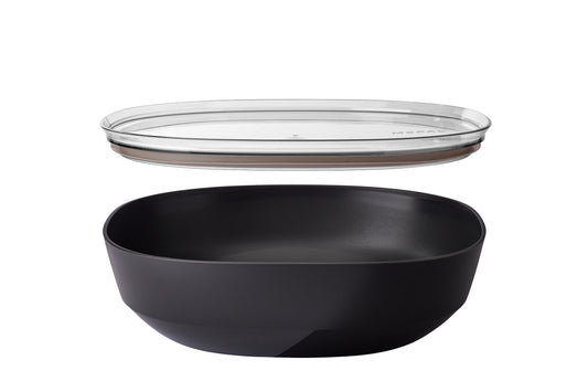 Servierschale Silueta in schwarz mit durchsichtigem Deckel