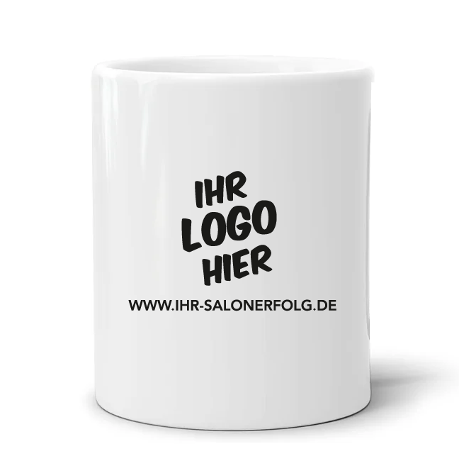 Keramiktasse mit Ihrem Salonlogo